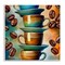 Stupell Industries Ceramic Teacups & Coffee Wall Plaque Art Design by Alina Georgescu